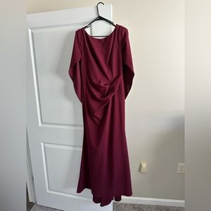 Betsy & Adam Size 8 Wine Colored Dress